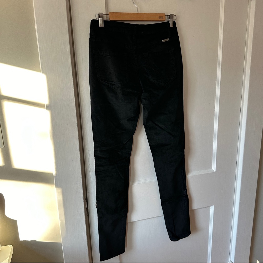 Black Velvet Skinny Jeans